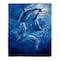 Hastings Home Sherpa Fleece Throw Blanket with Ocean Dolphin Pattern, Lightweight Hypoallergenic for Adults / Kids 834070TFQ - alternate 1